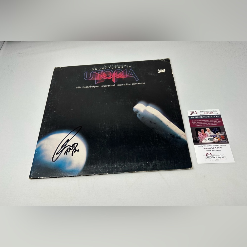Todd Rundgren signed Adventures in Utopia Album‎ JSA COA